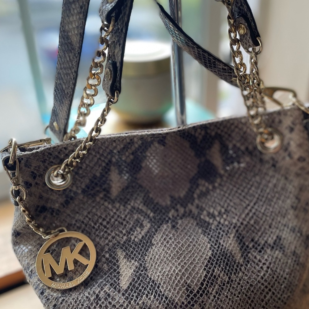 Michael Kors Fulton Shoulder Tote In Python Embos… - image 2